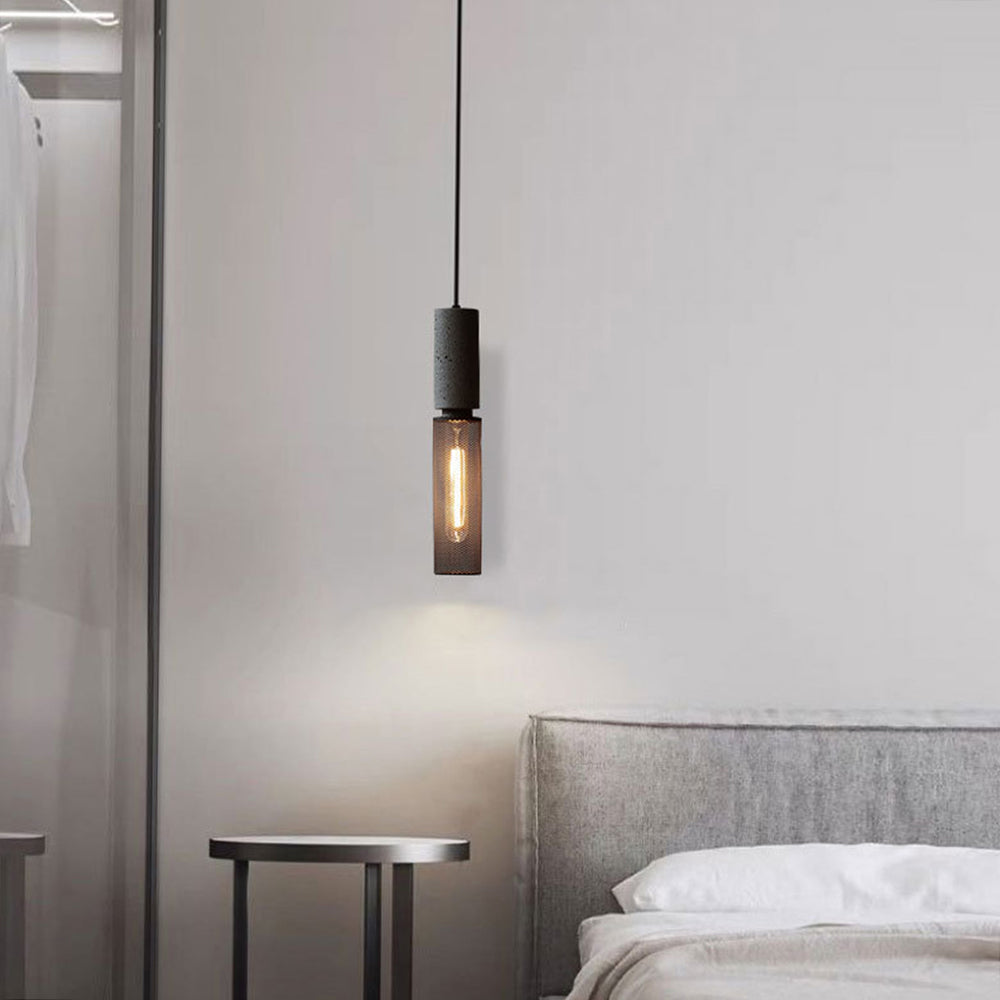 Vireth Pendant Light Industrial Cylindrical Cement/ - Sereilux