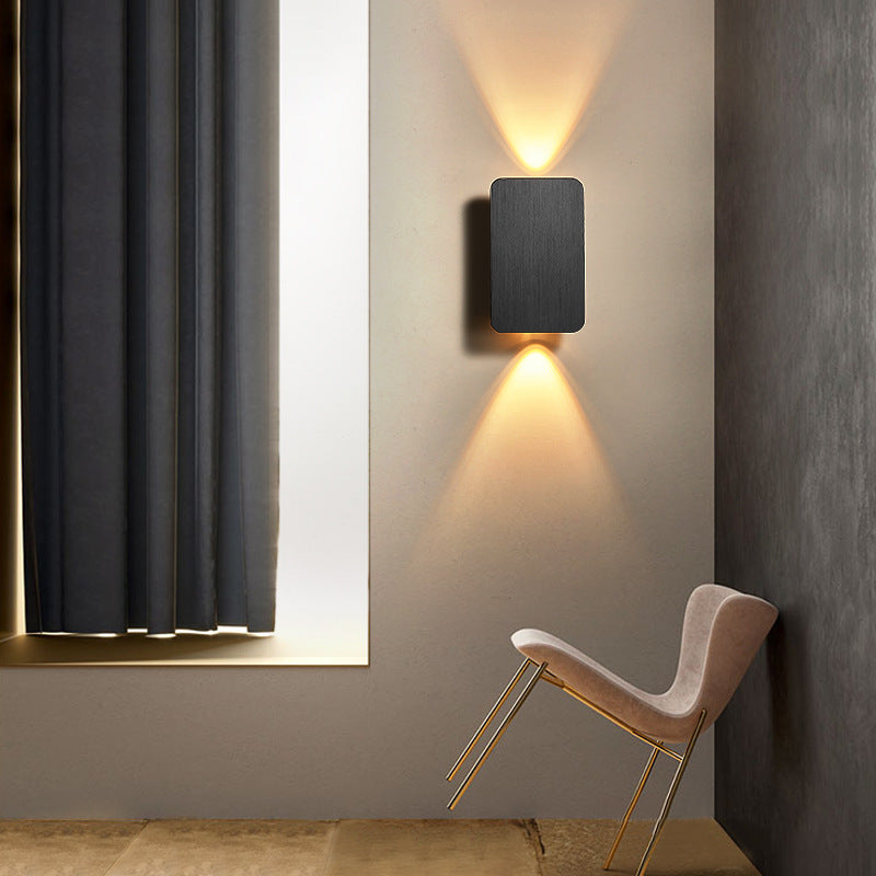 Lámpara de pared Norelin minimalista rectangular para interior - Sereilux