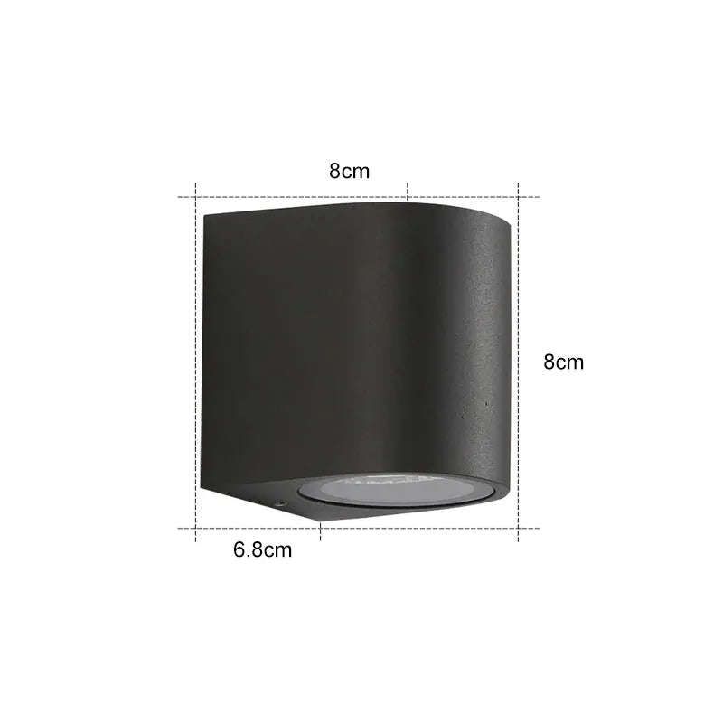 Koraq Minimalist Square Outdoor Wall Lamp, Black - Sereilux