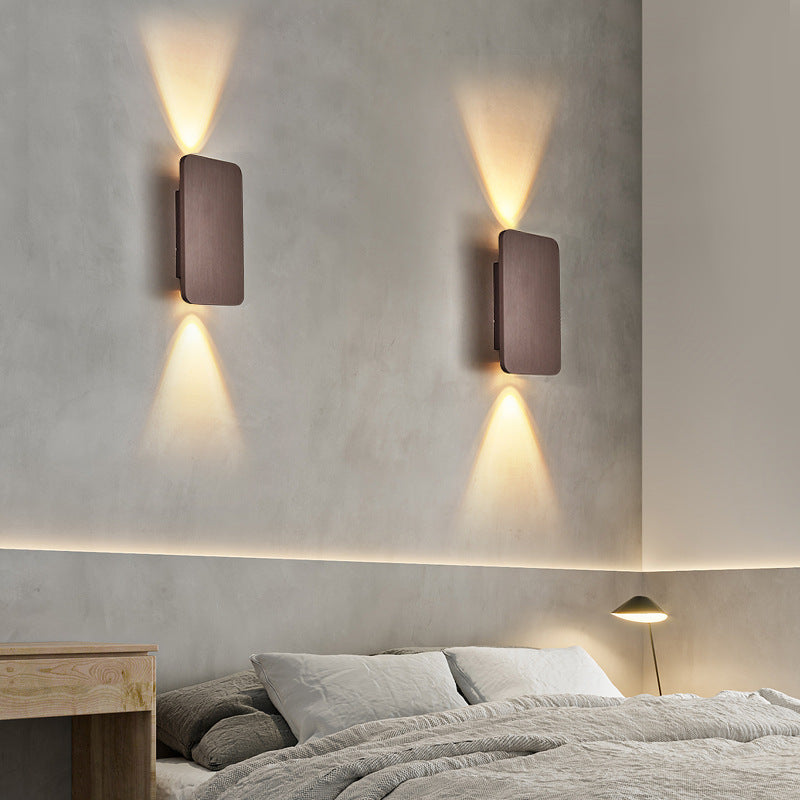 Lámpara de pared Norelin minimalista rectangular para interior - Sereilux