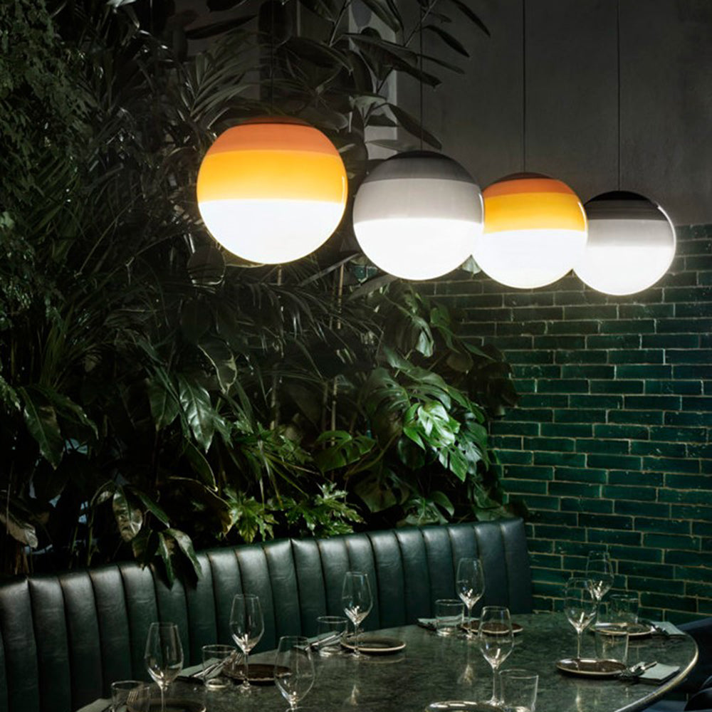 Vioxa Suspension Bulle Moderne Verre. Noir/Gris/Bleu/Rose. Salon-Luire