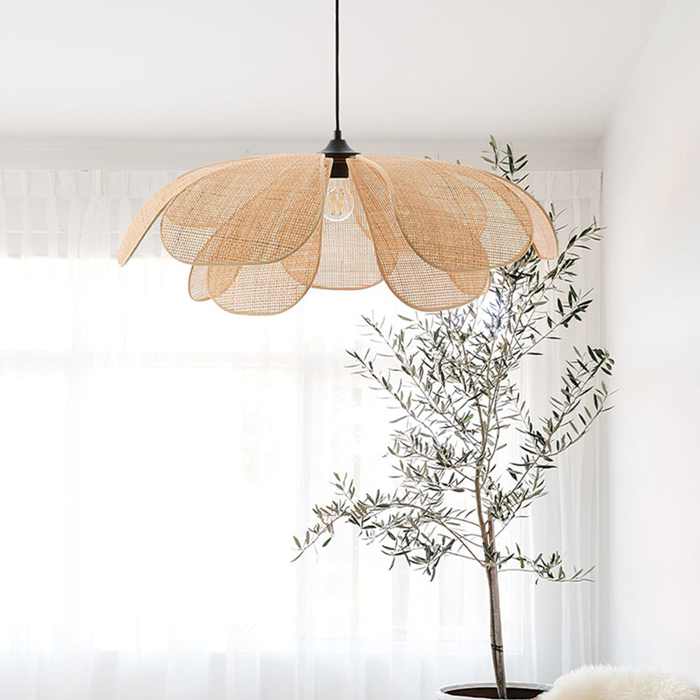 Seli Handmade Pendant Light, Rattan/Willow Weave - Sereilux