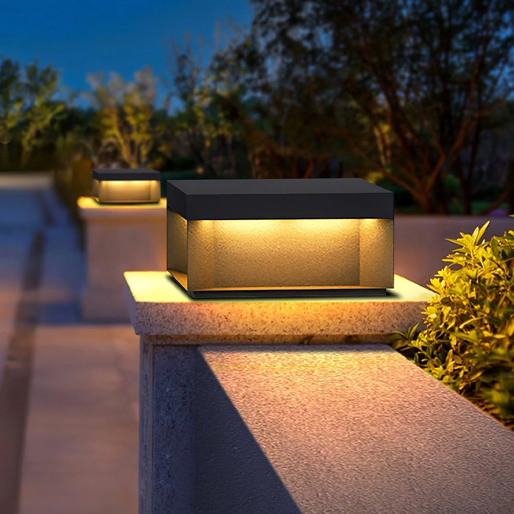 Lenovae Post Lamps Outdoor Modern Square Solar - Sereilux