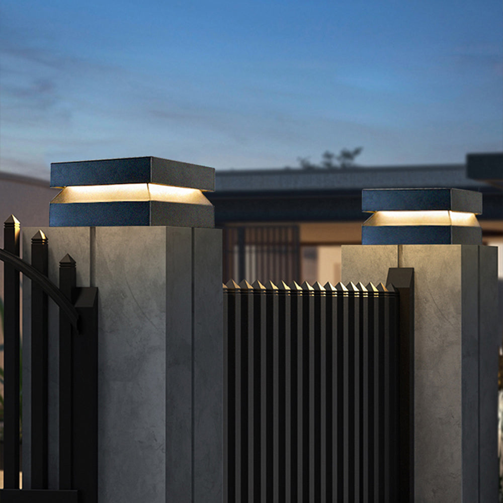 Corvex Außenlampe Modern Konkav Schwarz Solar - Sereilux