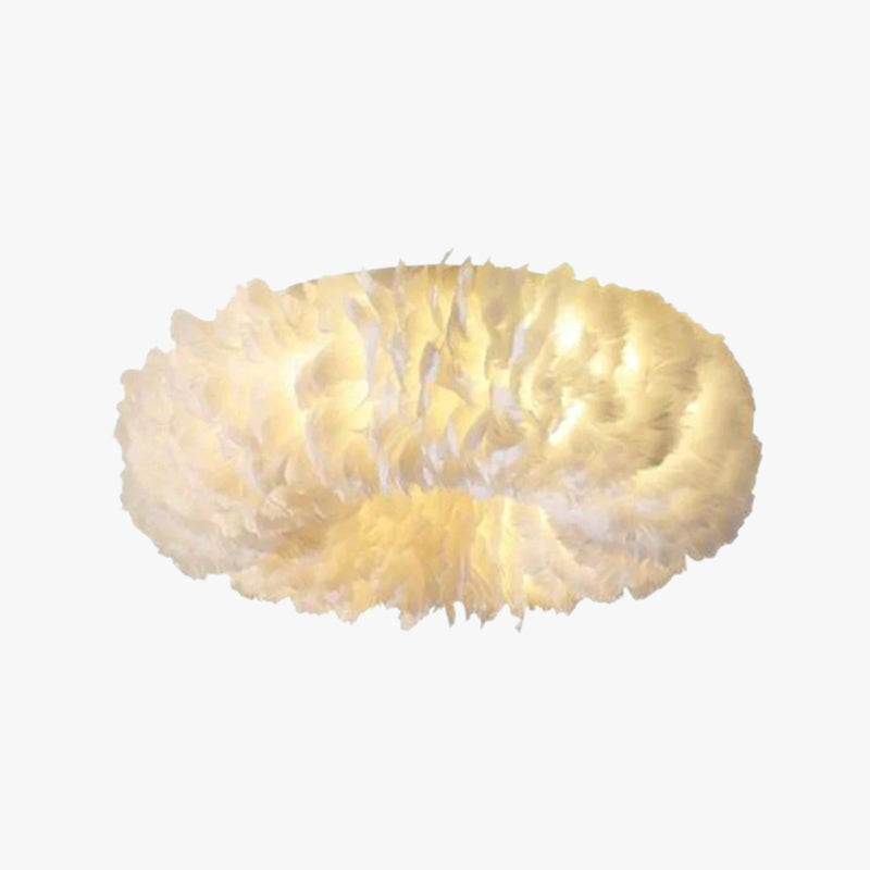 Velix Swan Feather Round Ceiling Light - Sereilux
