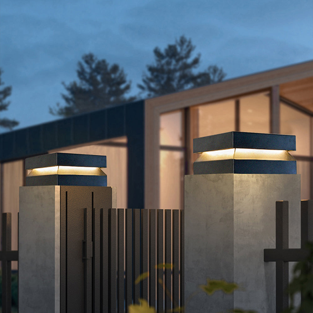 Corvex Außenlampe Modern Konkav Schwarz Solar - Sereilux