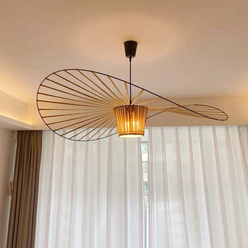 Xelion Pendant Light Modern Flower Fabric Black/White/Gold/Brown - Sereilux