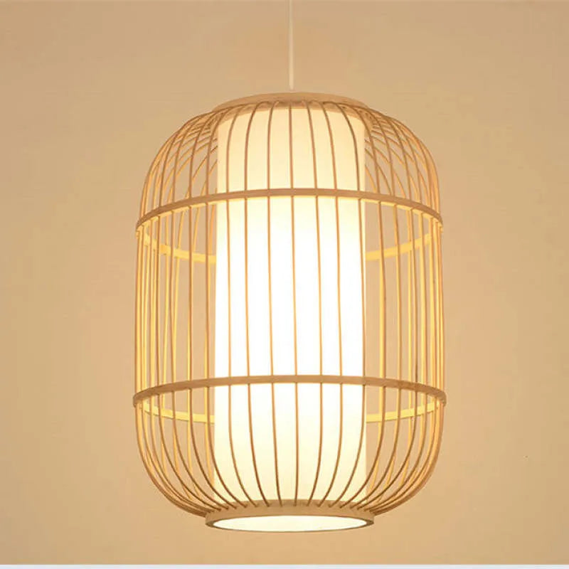 Lampada a sospensione vintage in rattan e bambù intrecciato a mano Taven - Sereilux