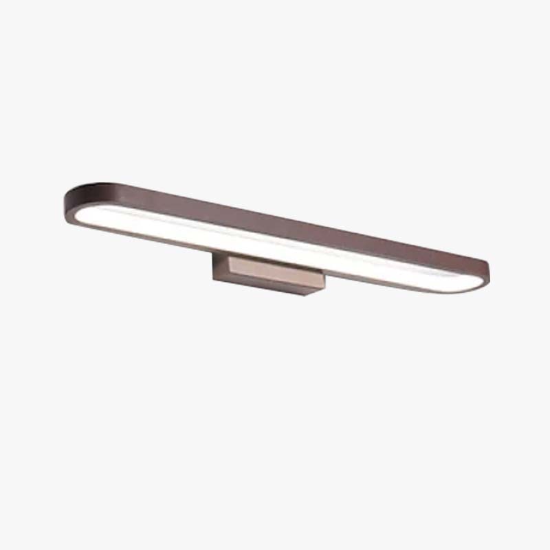 Auril Modern Wall Lamp Mirror Front, Curved, Black/Coffee - Sereilux