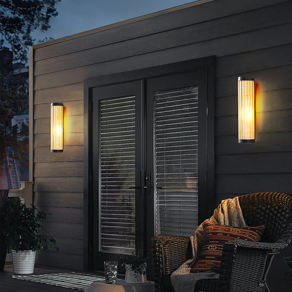 Seluno Wall Lamp Modern Semi-Cylindrical Outdoor Black - Sereilux