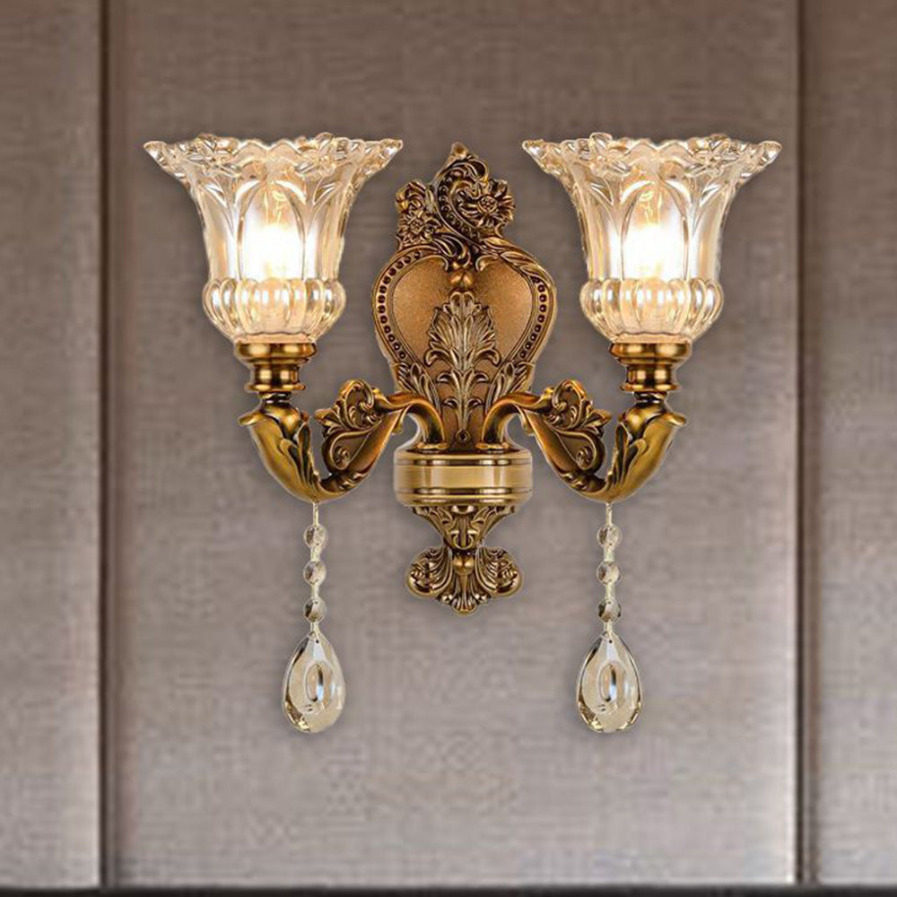 Calixo Wall Lamp Vintage Flor /Glass Gold - Sereilux