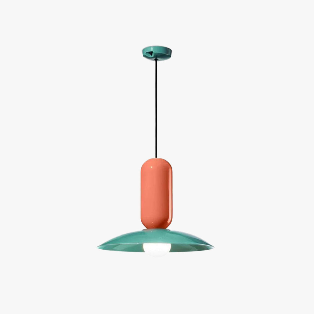 Vevelor Suspension Dôme Moderne. Metal. Vert/Blanc/Orange. Salon-Luire