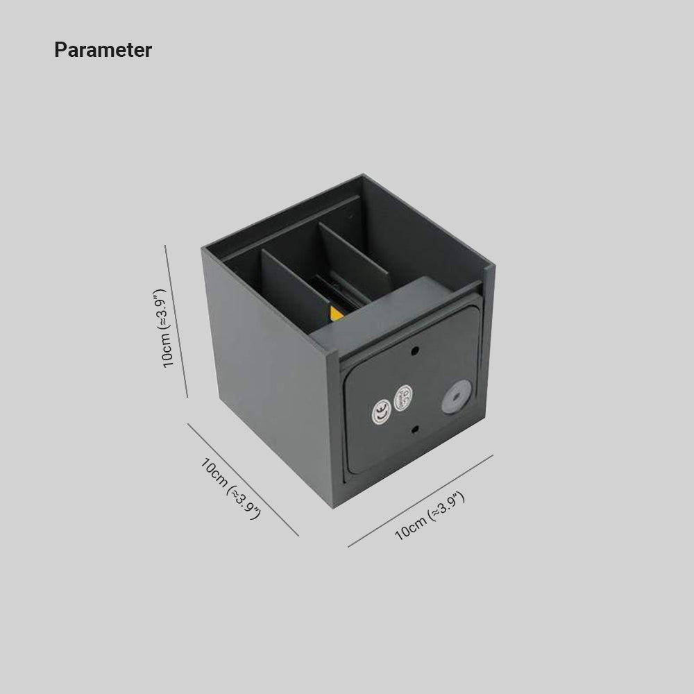 Lampă de perete exterioară pătrată modernă reglabilă Eronil cu LED - Sereilux