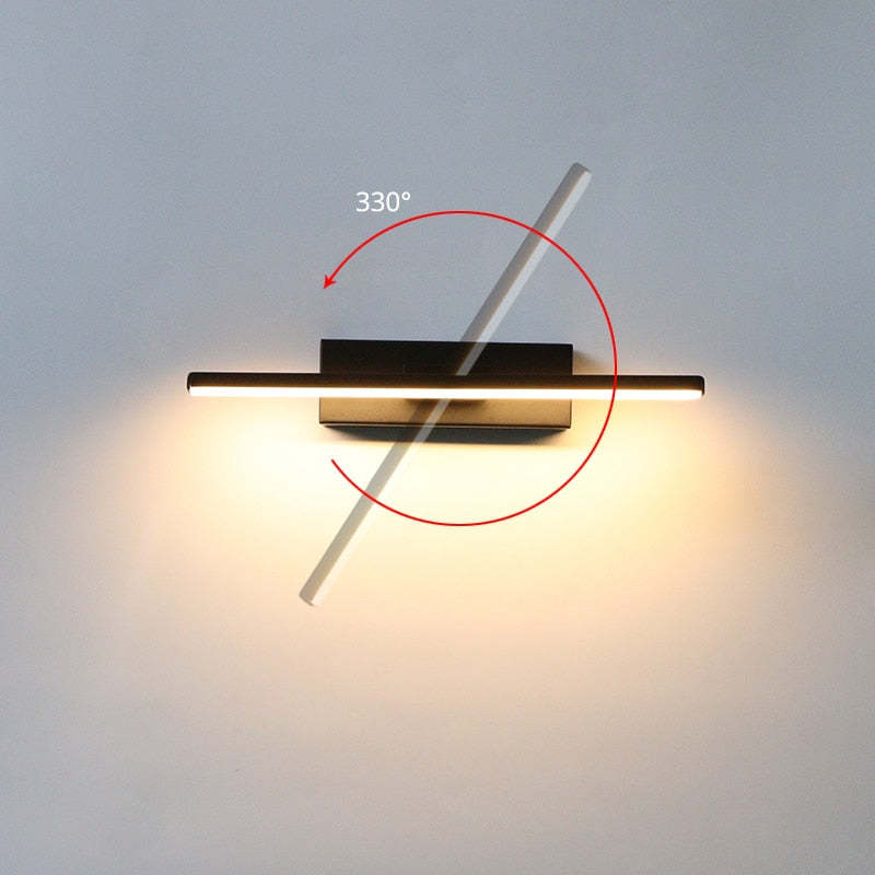 Darin Rotatable Wall Lamp for Bedroom, Black/White - Sereilux