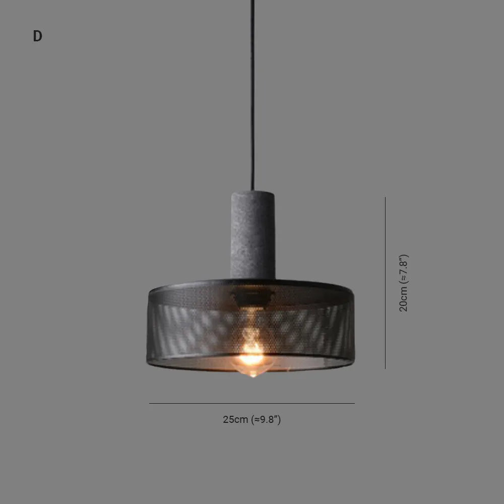 Vireth Pendant Light Industrial Cylindrical Cement/ - Sereilux