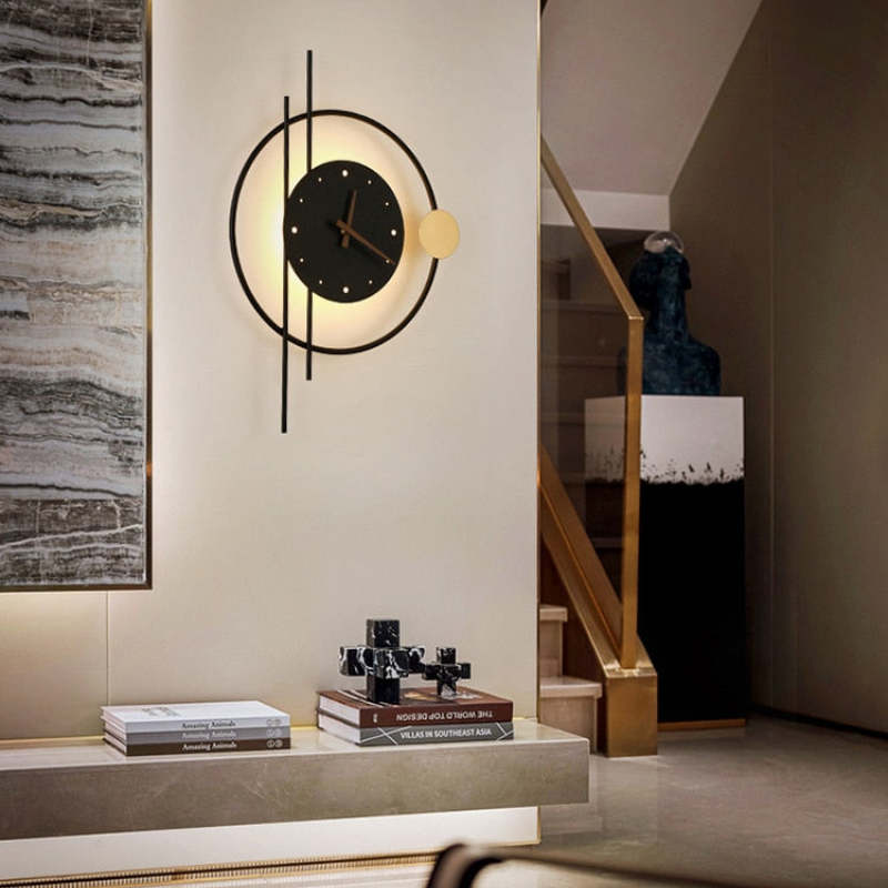 Rorin Applique Murale Led Moderne. Chambre. Noire/Or-Luire