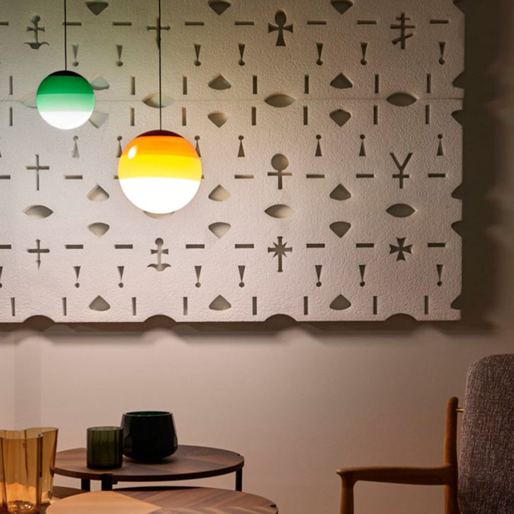 Vioxa Suspension Bulle Moderne Verre. Noir/Gris/Bleu/Rose. Salon-Luire