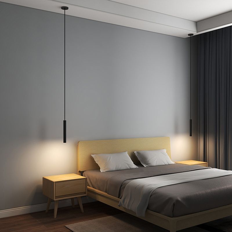 Lustră suspendată Selvor minimalistă liniară neagră - Sereilux