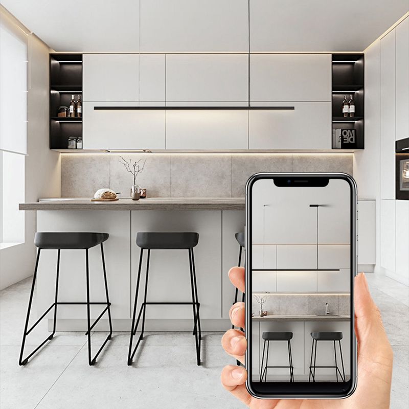 Nominex Suspension Linéaire Minimaliste Noir/Blanc. Chambre-Luire