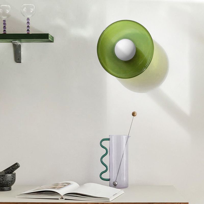 Solven Ceiling Light Drum-Shaped Glass - Sereilux