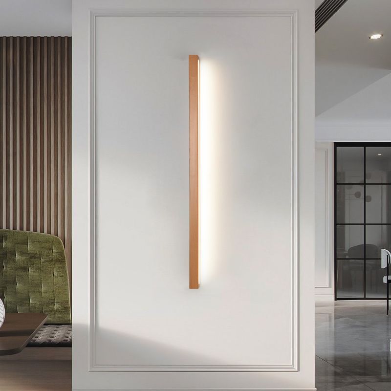 Varelin Wall Lamp Linear Mirror Wooden Front Vanity - Sereilux