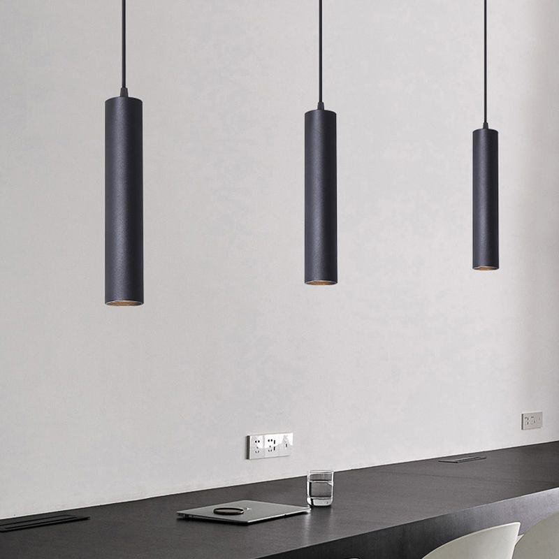 Vostel Suspension Cylindre Moderne. Métal. Noir. Salon-Luire