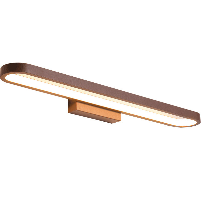 Auril Modern Wall Lamp Mirror Front, Curved, Black/Coffee - Sereilux