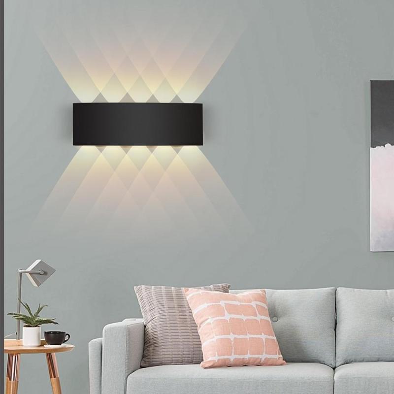 Korinex Applique Murale Rectangulaire Moderne Noir/Blanc. Corridor-Luire