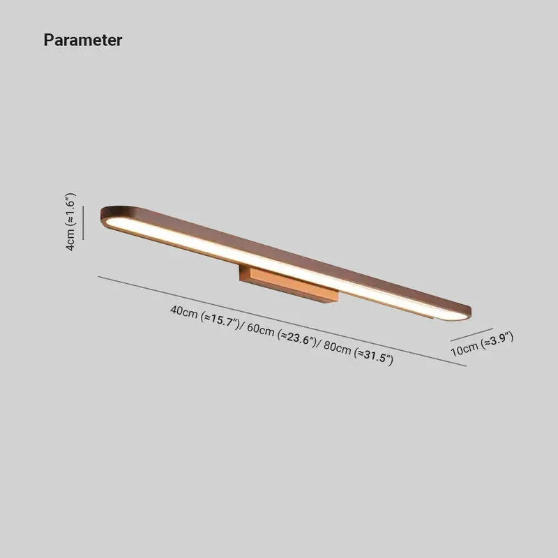 Auril Modern Wall Lamp Mirror Front, Curved, Black/Coffee - Sereilux