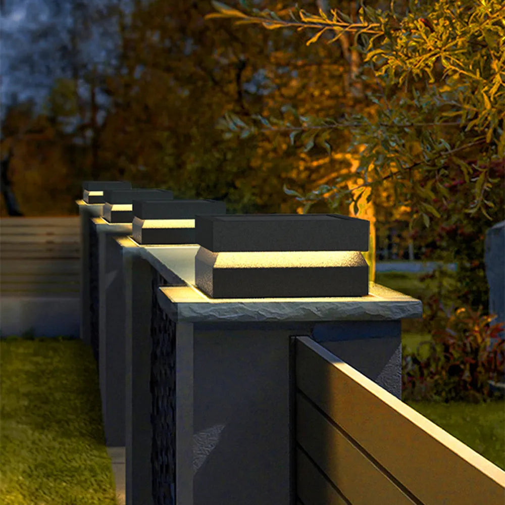 Corvex Außenlampe Modern Konkav Schwarz Solar - Sereilux