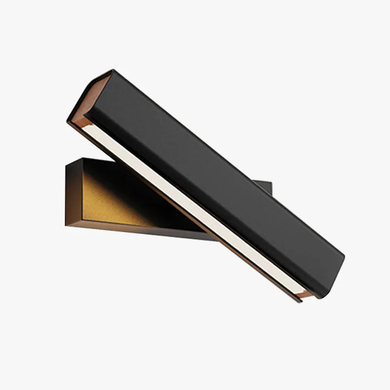 Heri Modern Rectangles Rotatable Wall Lamp, Black/White - Sereilux