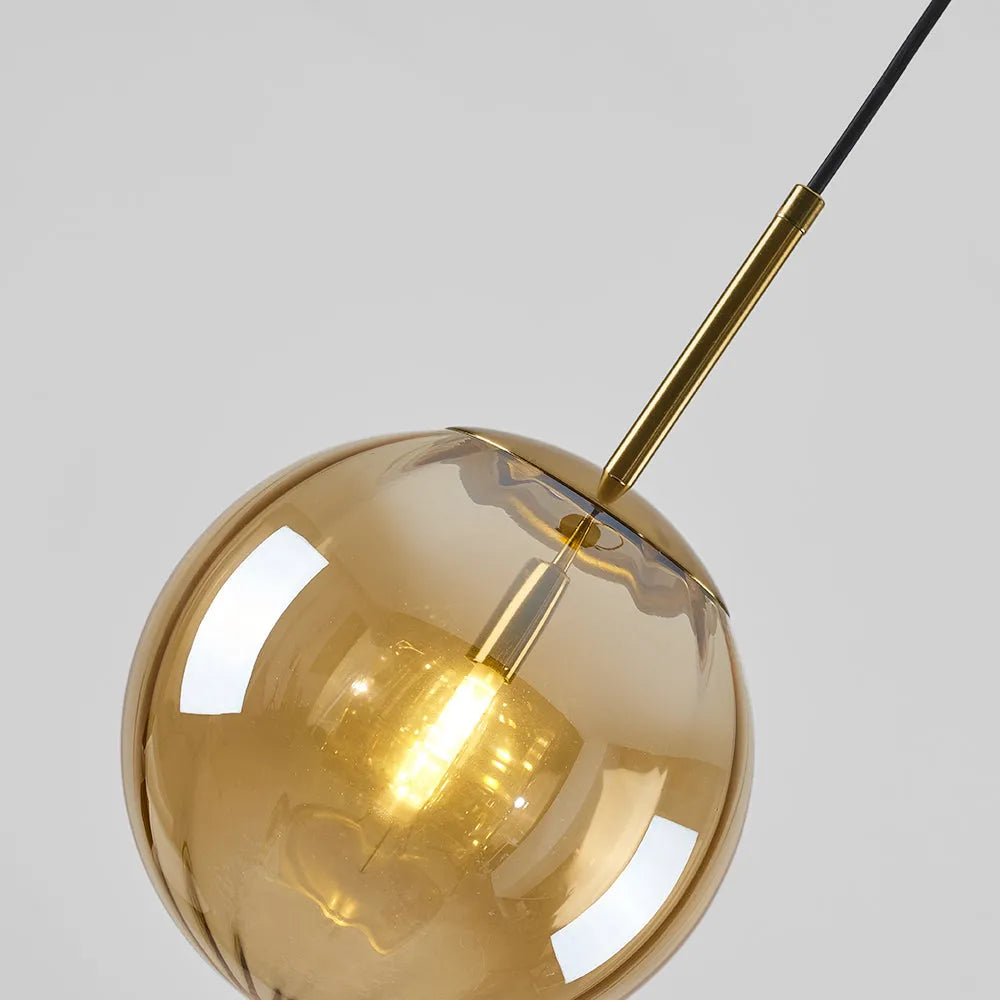 Elsyn pendel lampe globus glas moderne - Sereilux