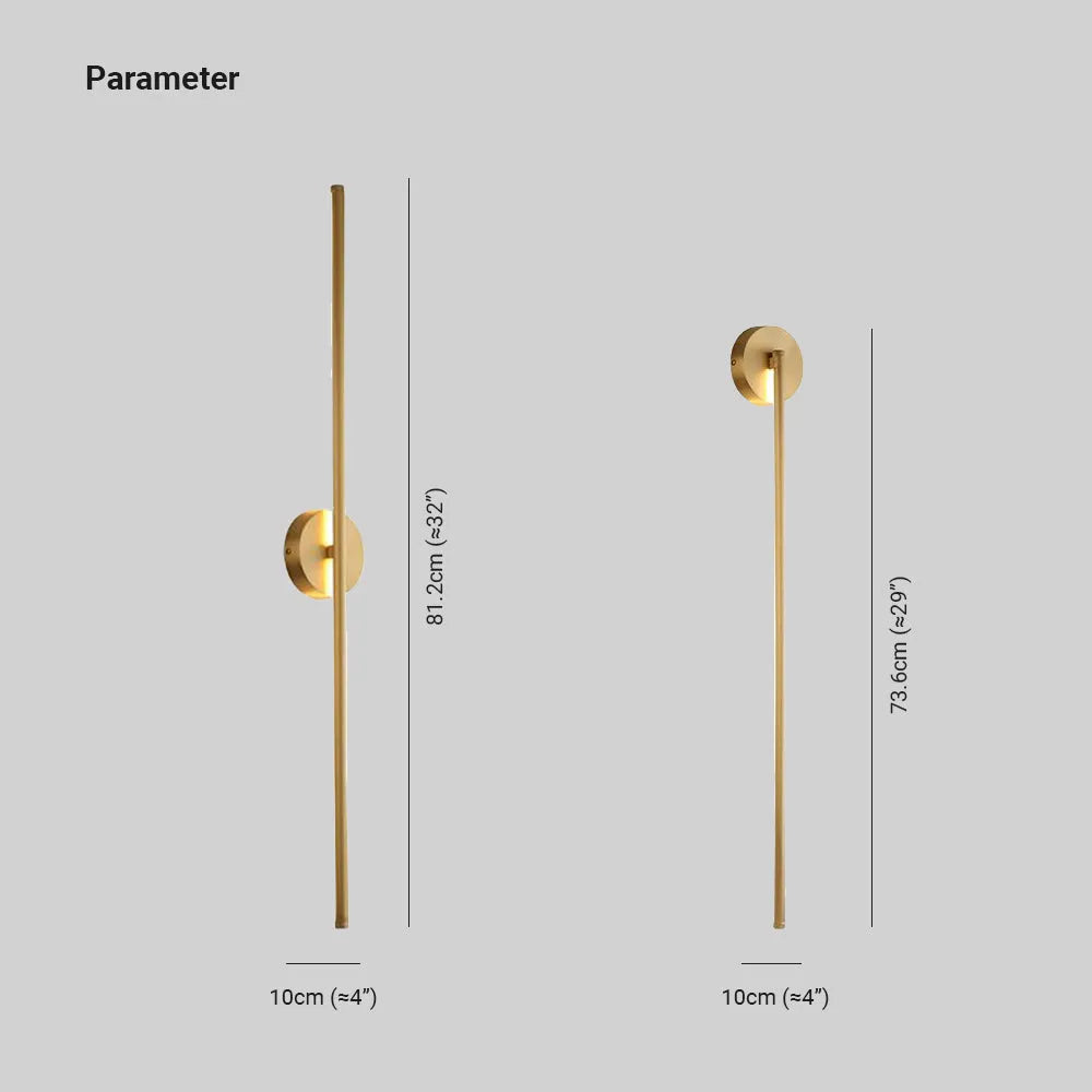 Dorina Wall Lamp Modern Linear &Silica Gel Gold - Sereilux