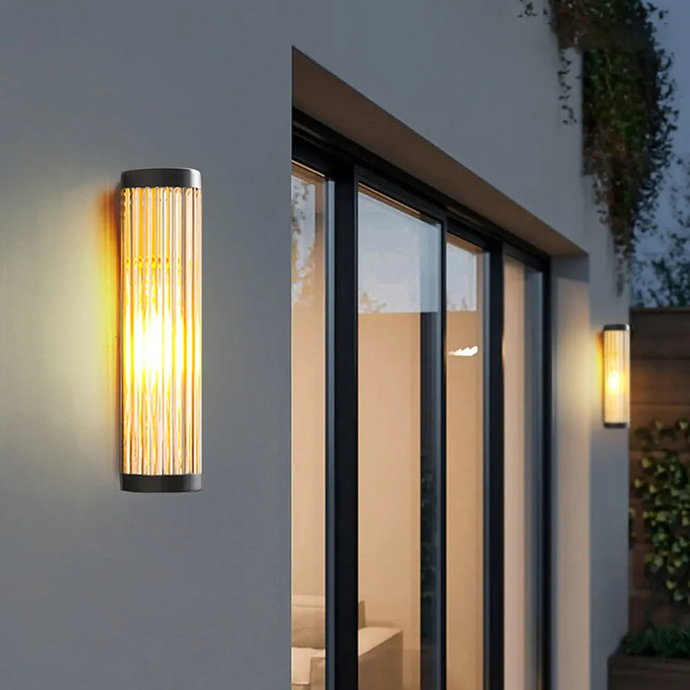 Seluno Wall Lamp Modern Semi-Cylindrical Outdoor Black - Sereilux