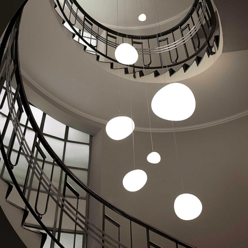 Elvora Pendant Light Sleek Floating Egg-shaped Glass - Sereilux