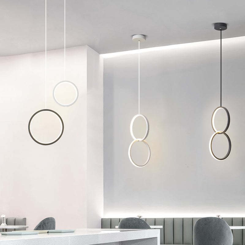 Kori Modern LED Pendellampa Svart/Vit Vardagsrum - Sereilux