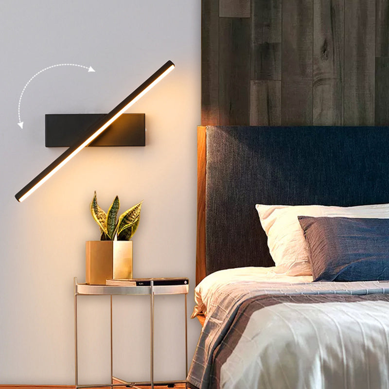 Darin Rotatable Wall Lamp for Bedroom, Black/White - Sereilux