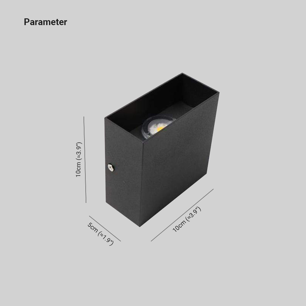 Lampă de perete exterioară pătrată modernă reglabilă Eronil cu LED - Sereilux