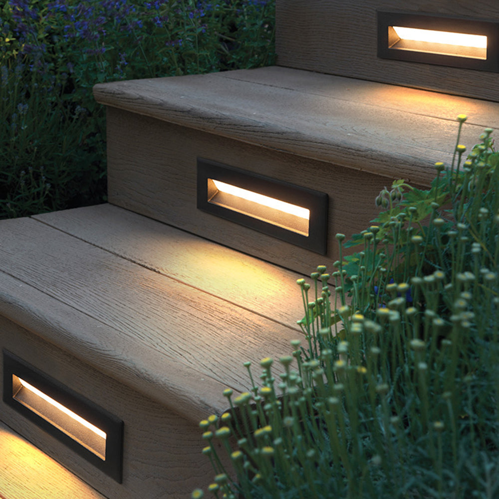 Calvorn Step Light Modern Rectangular Black Outdoor - Sereilux