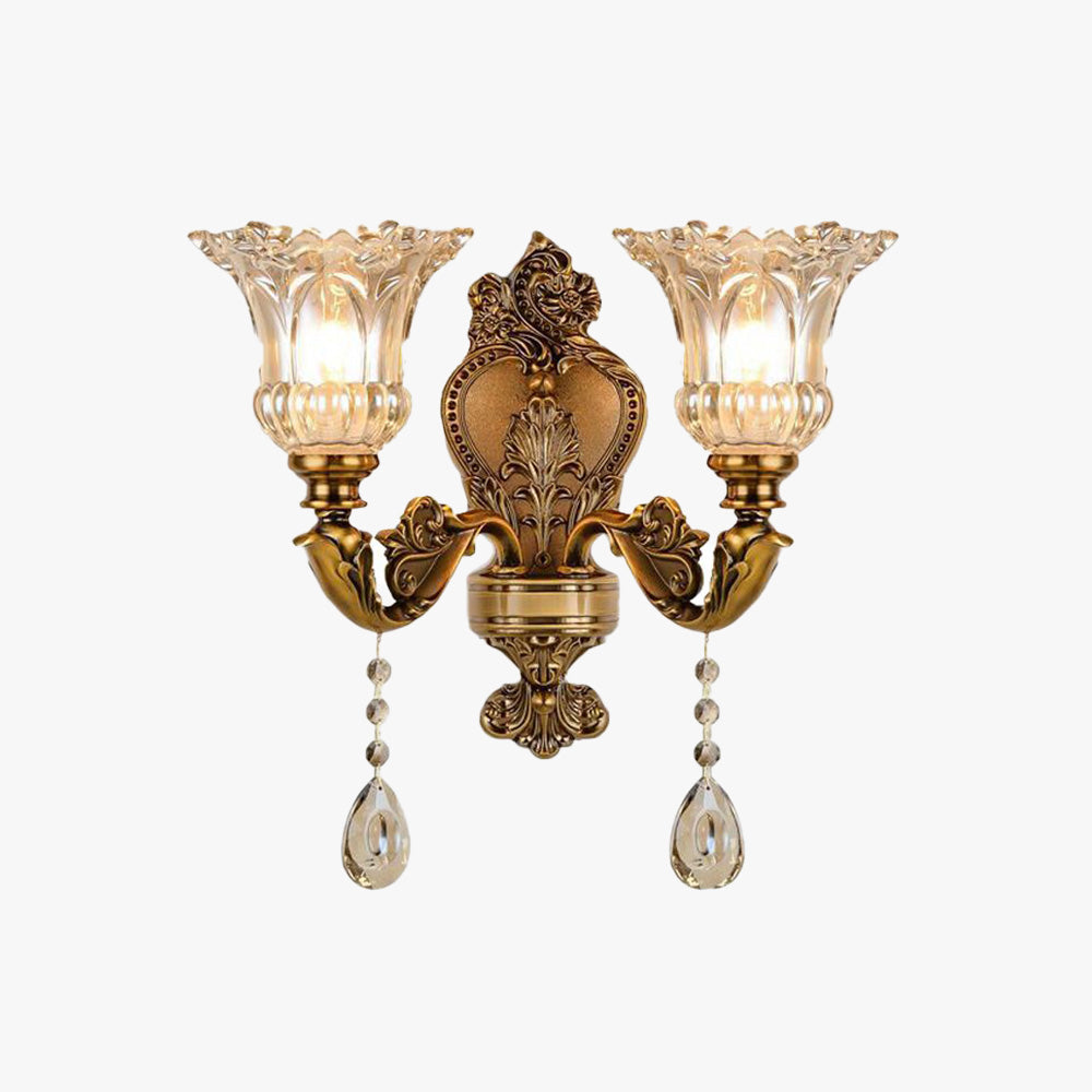 Calixo Wall Lamp Vintage Flor /Glass Gold - Sereilux