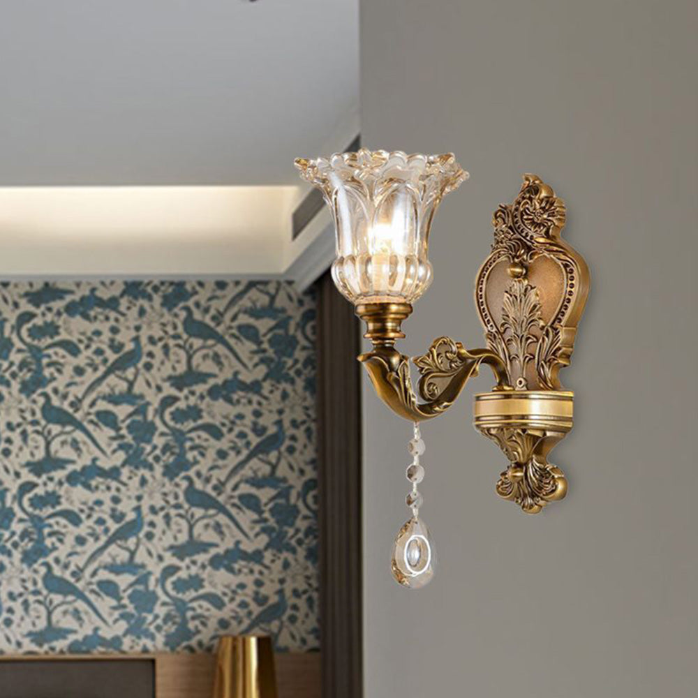 Calixo Wall Lamp Vintage Flor /Glass Gold - Sereilux