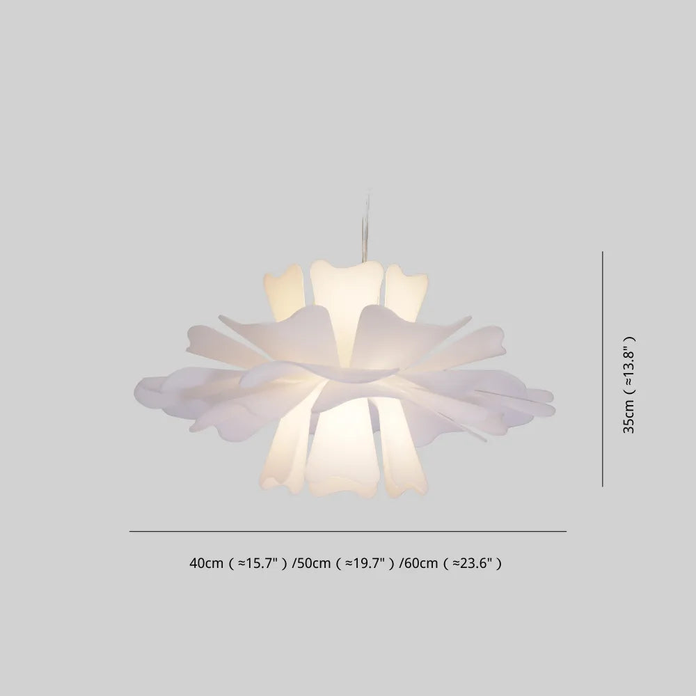 Eldor Elegant Flower Pendant Light White - Sereilux
