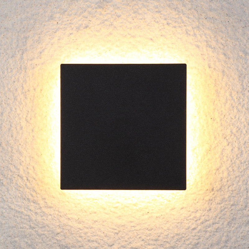 Dori Minimalistische runde/quadratische Außenwandleuchte LED, Schwarz/Weiß - Sereilux