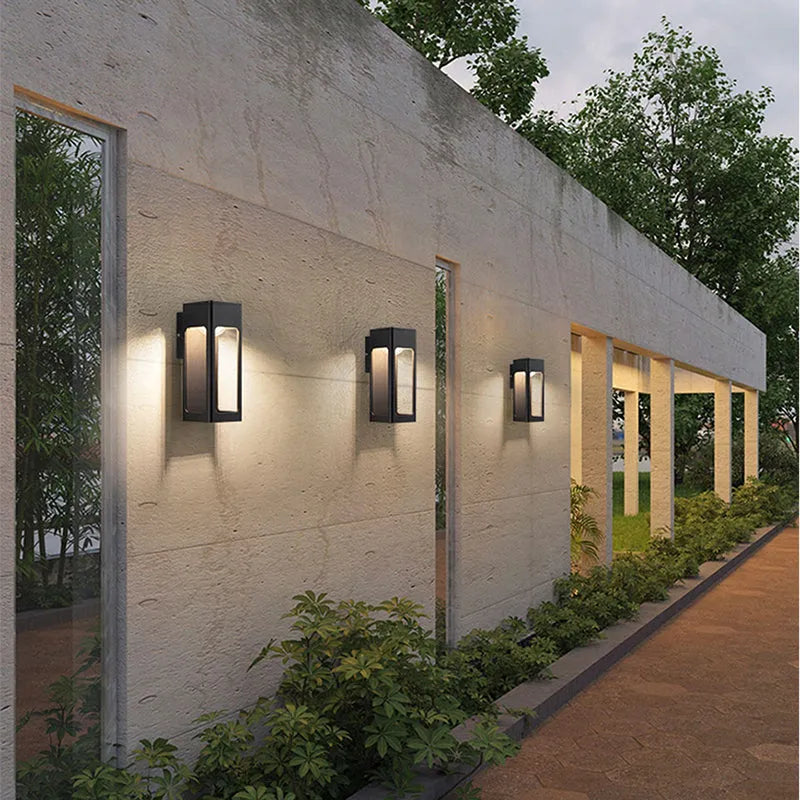 Teniq Modern Waterproof Minimalist Geometric Outdoor Wall Light - Sereilux