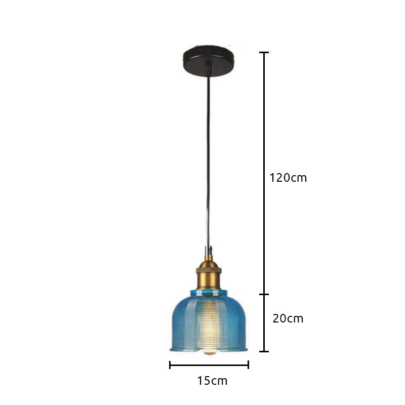 Sostel Vintage Luminaires Suspension. Bleu/Rouge/Transparent/Ambre-Luire