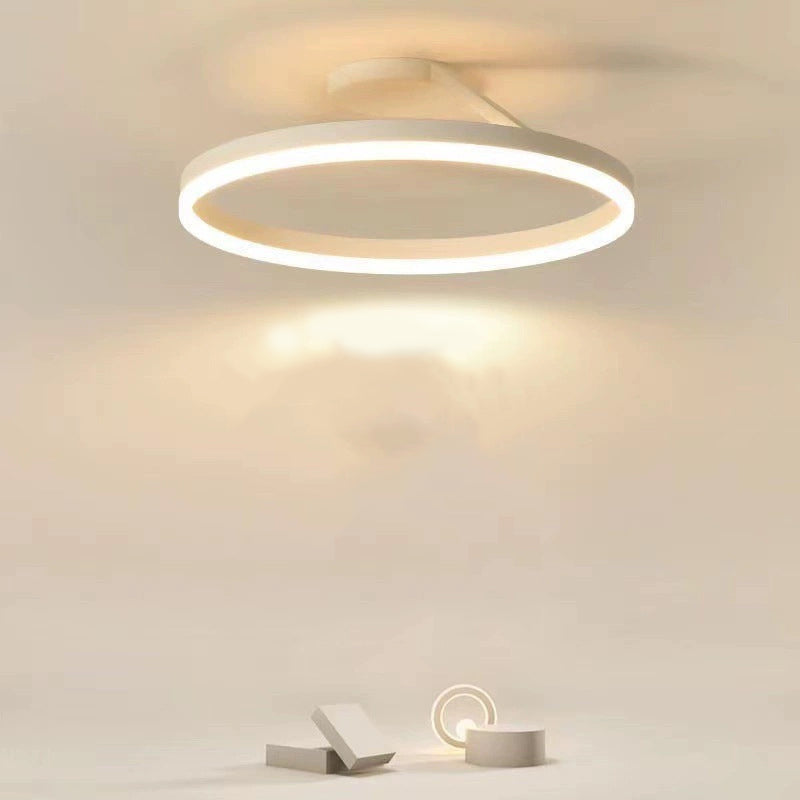 Solinor Modern Circle Flush Mount Ceiling Light, Black & White - Sereilux