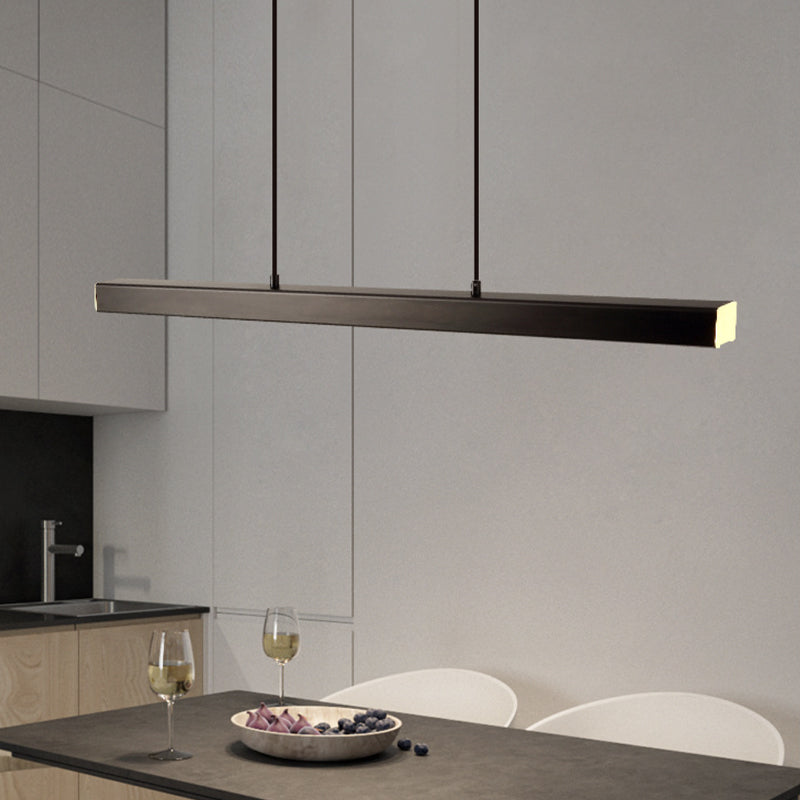 Lerin Modern Linear LED Pendant Light Black/Brown - Sereilux
