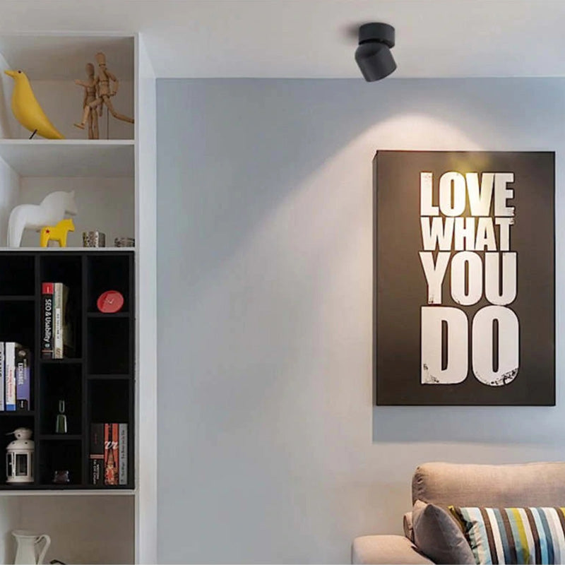 Lampada da soffitto moderna a LED Lurix Spotlight, nera/bianca - Sereilux