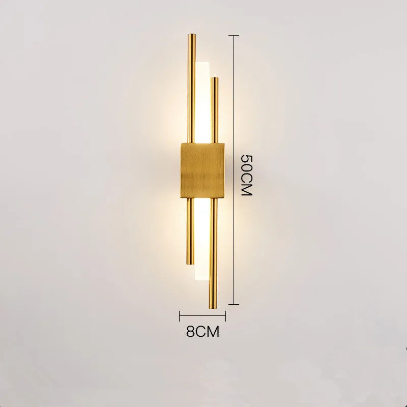 Nariq Moderne Bar LED-Wandlampe, Schwarz/Gold - Sereilux