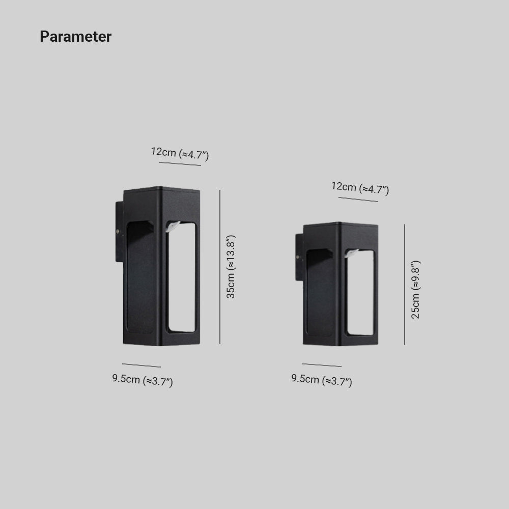 Teniq Modern Waterproof Minimalist Geometric Outdoor Wall Light - Sereilux